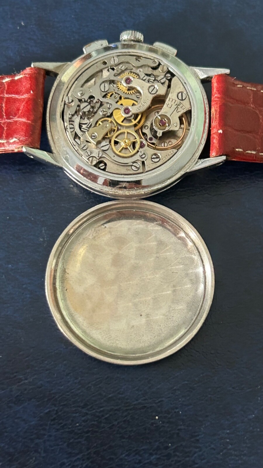 Lemania Chronograph Vintage Original Tropical Dial Cal. 27CH Extremely Rare