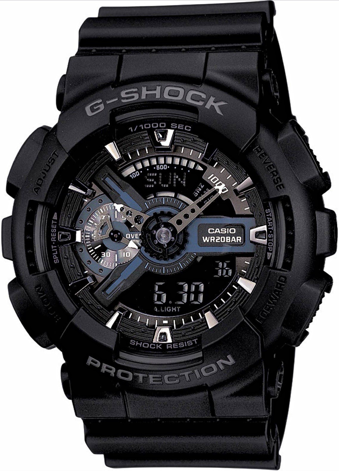 Casio G-SHOCK GA-110 Analog/Digital Quartz 200m Shock-Resist Black Resin