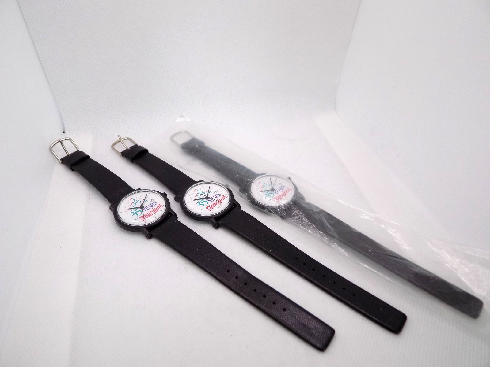 Vtg 1990s LORUS Disney Disneyland 35 YEARS 3 Watches JAPAN MOVT New Old Stock