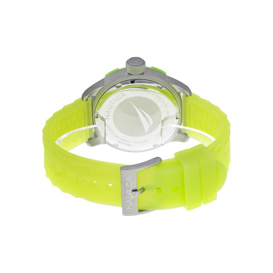 Nautica South Beach Green Dial Jelly Men’s Watch Rubber Silicone Strap N09605G