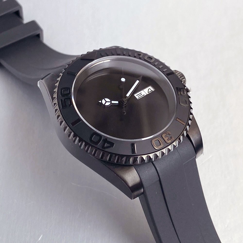 Sterile NH36A Diver Automatic Men Watch 40mm Black PVD 200m Waterproof Sapphire