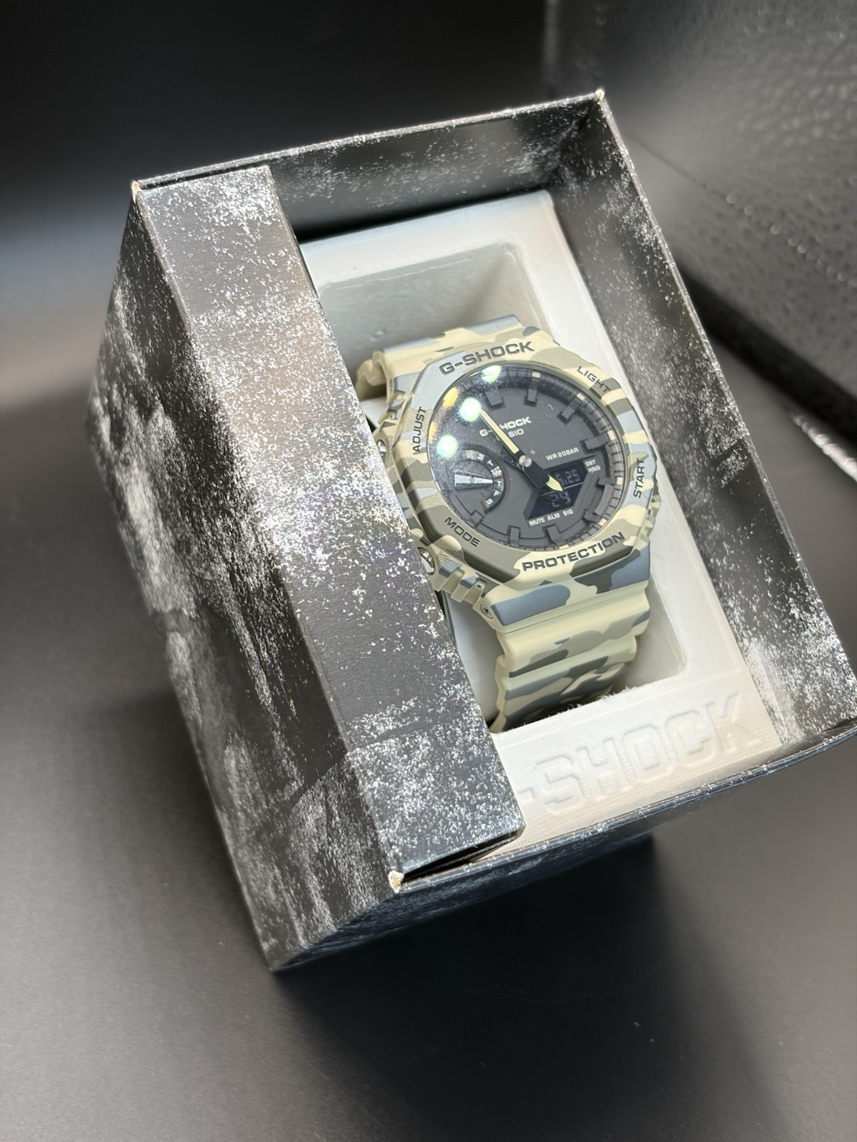 G-SHOCK GA2100CM-5A Men’s Camo Analog/Digital Quartz 200m Resin 45mm w/ Box