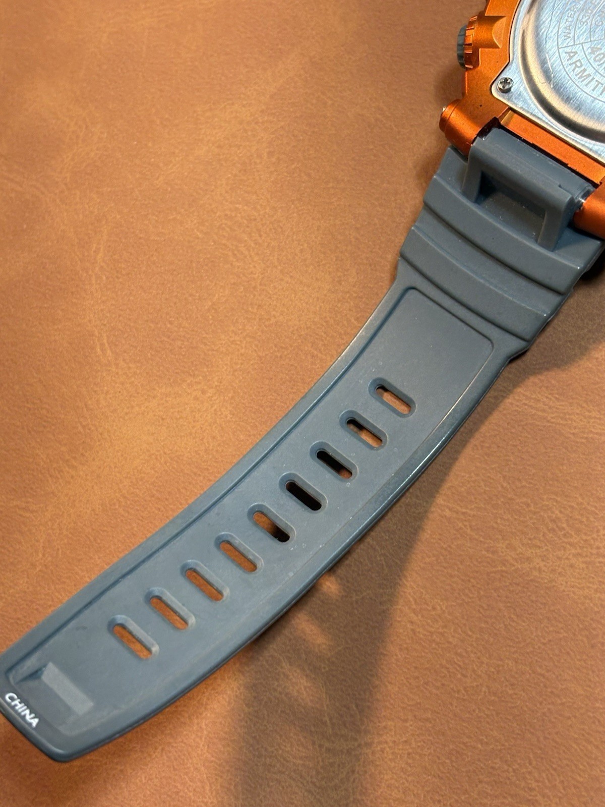 ARMITRON Digital 40/8284 Men’s Watch Orange & Gray WR100M,Chrono,Alarm,Runs