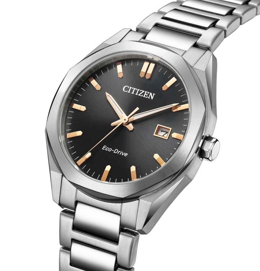 Citizen Men’s Classic Eco-Drive Silver Stainless Steel Watch 20 MM BM7620-83E