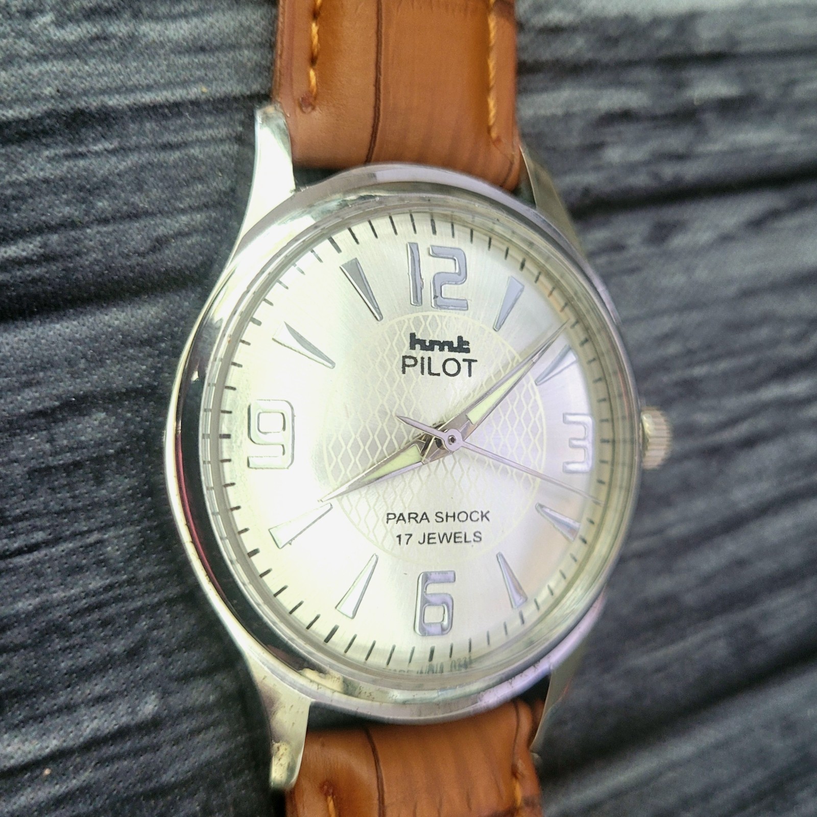 Vintage Clean Hmt Pilot Mechanical 17J Pie Pan Men’s Watch