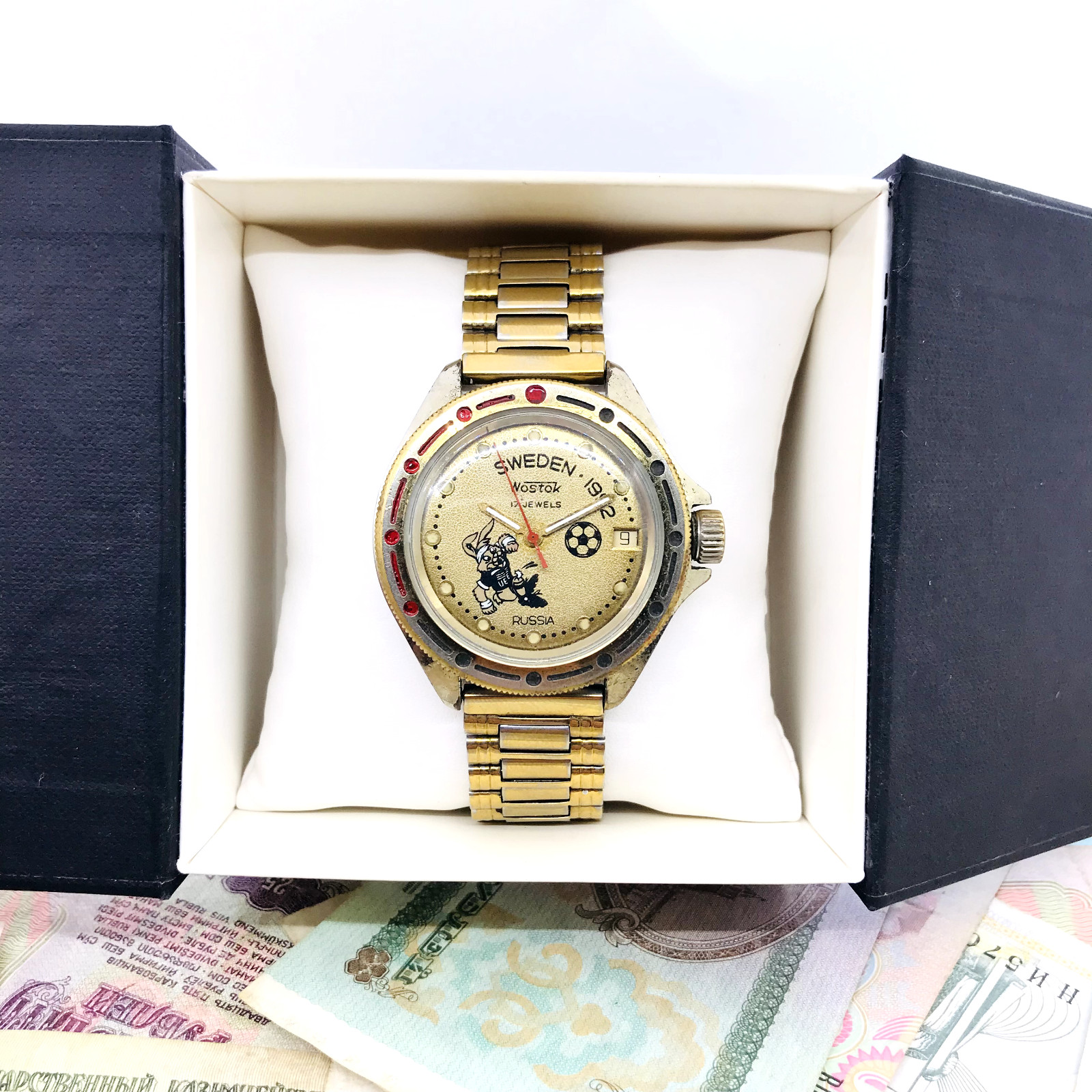 ⚽️ Rare Komandirskie UEFA Euro 1992 Sweden Vostok Wostok 1990s USSR Service 🛠