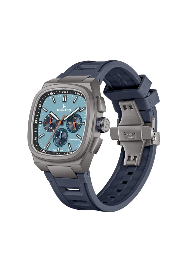 Tornado Aristocrate Men’s Chronograph Watch | Blue Dial, 42mm, 100 m (10 ATM)