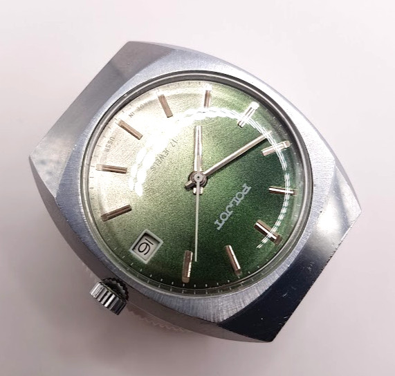 VINTAGE SOVIET RUSSIA USSR WRIST MENS WATCH POLJOT MECHANICS RARE WORKING