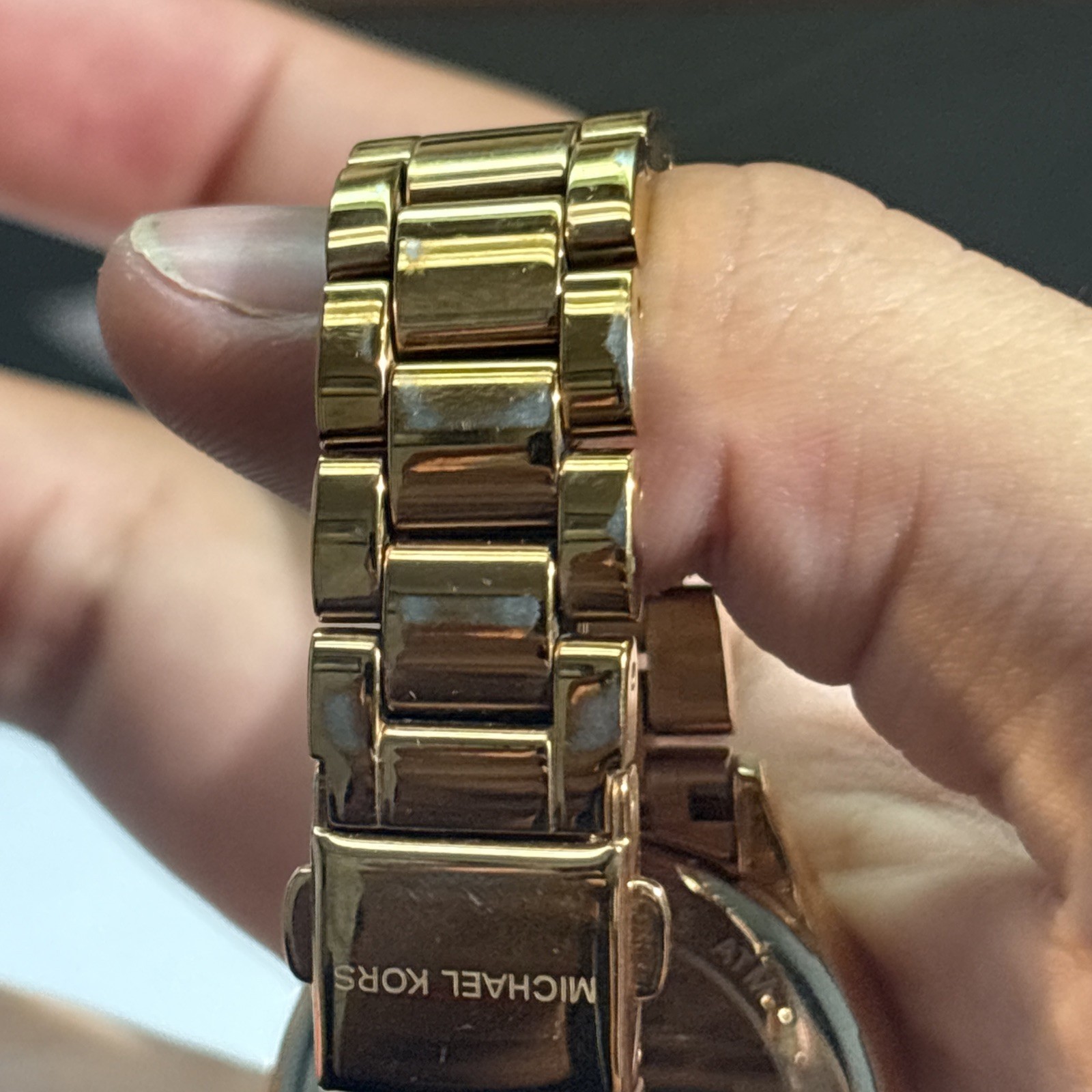 Michael KORS Watch Gold Plated MOP DIAL Fits Wrist Size 6.5”