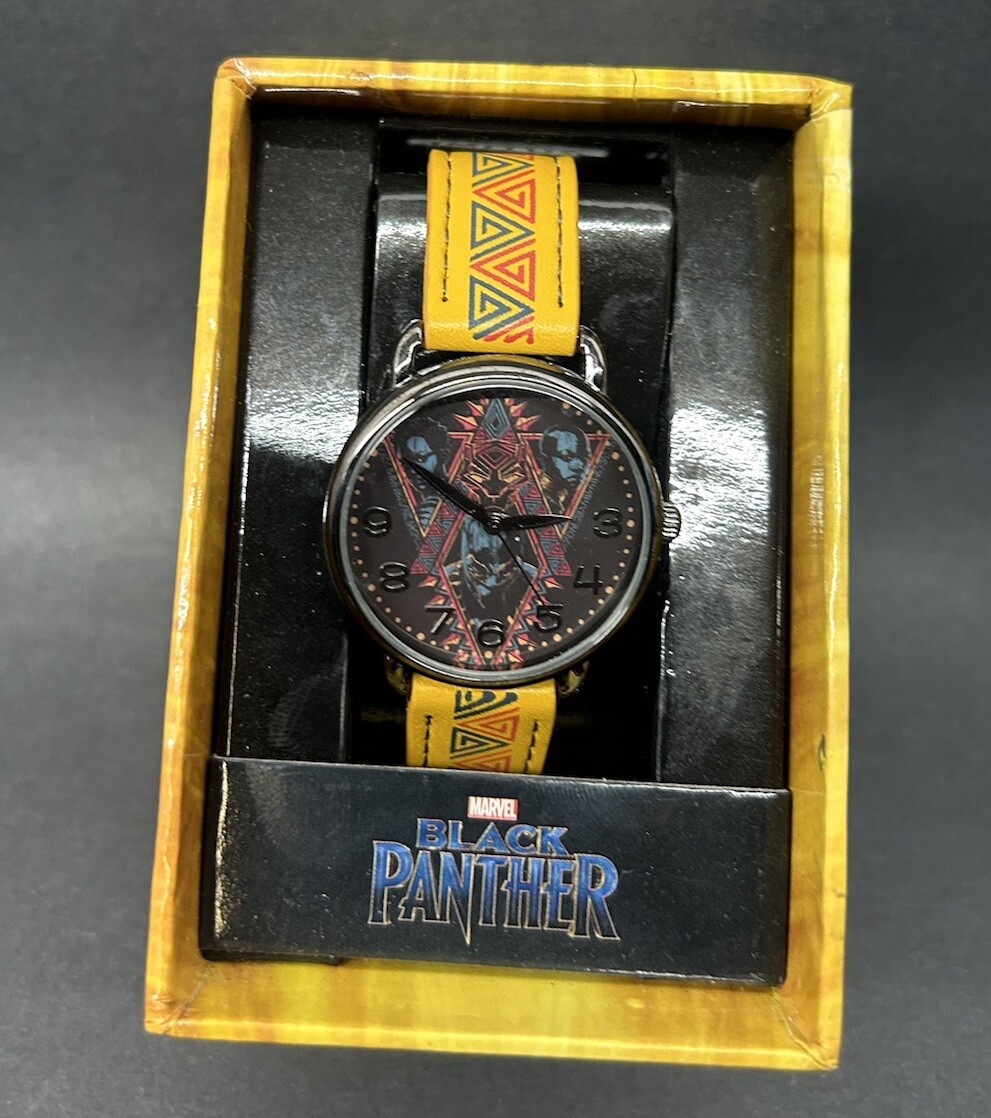 Marvel Black Panther Accutime Wrist Watch Wakanda Quartz Analog Kids Adult