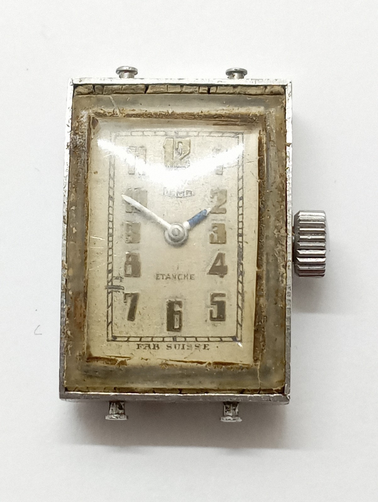 Vintage UNIQUE DIVER TANK HERMETIC watch Crown On Screw Steel Case from 1930’s !