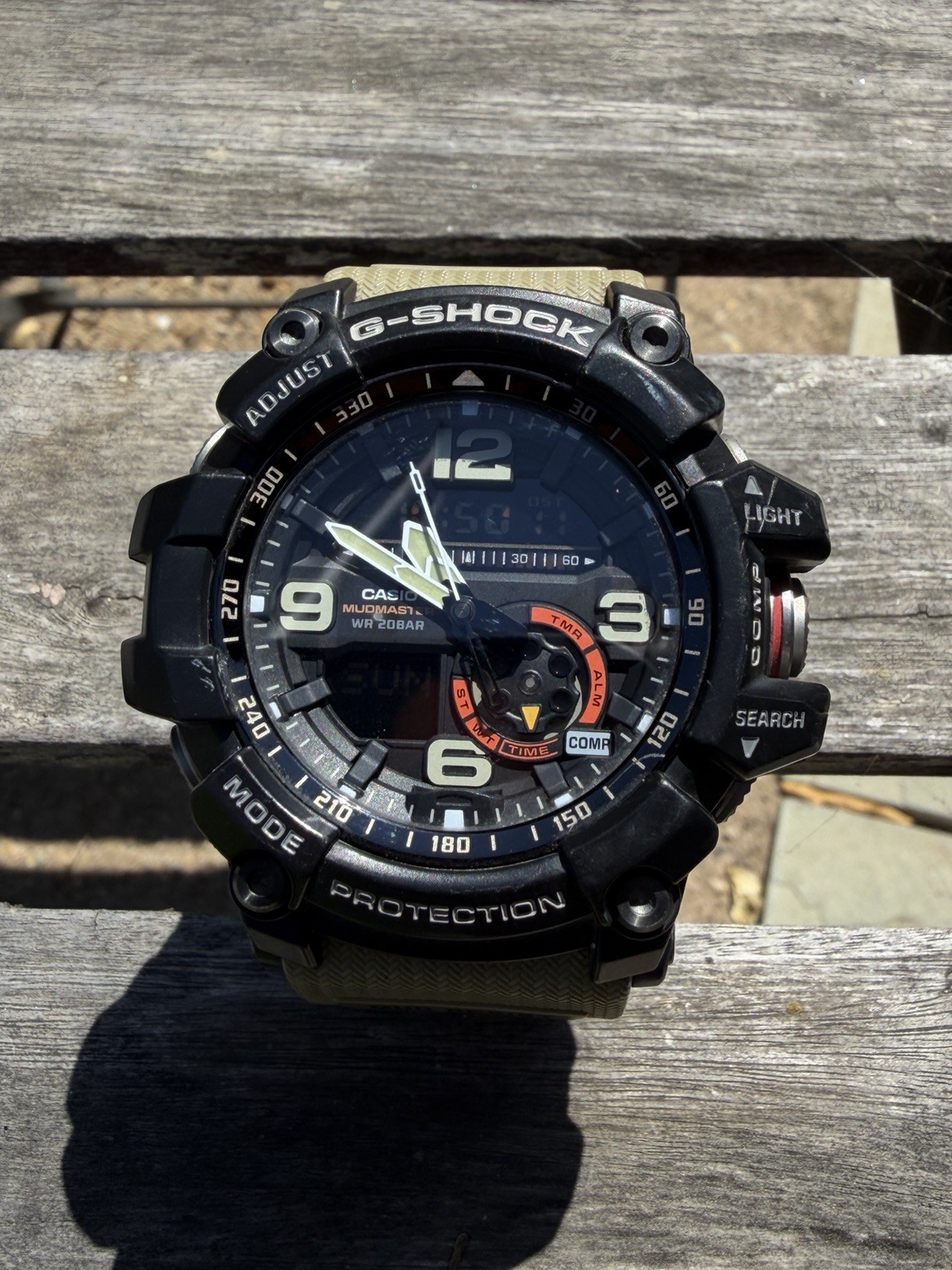 Casio G-shock Gg1000-1a5 MUDMASTER Twin Sensor Compass Beige 200m Watch