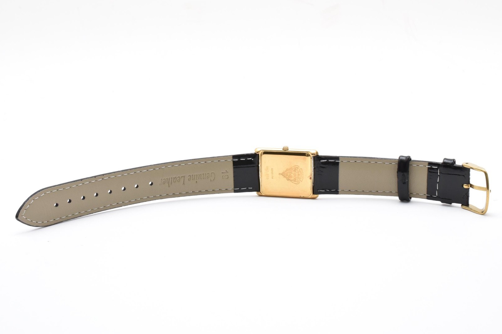 Gucci 4200FM 25mm Gold Black Dial Vintage Quartz Unisex Watch with Original Box