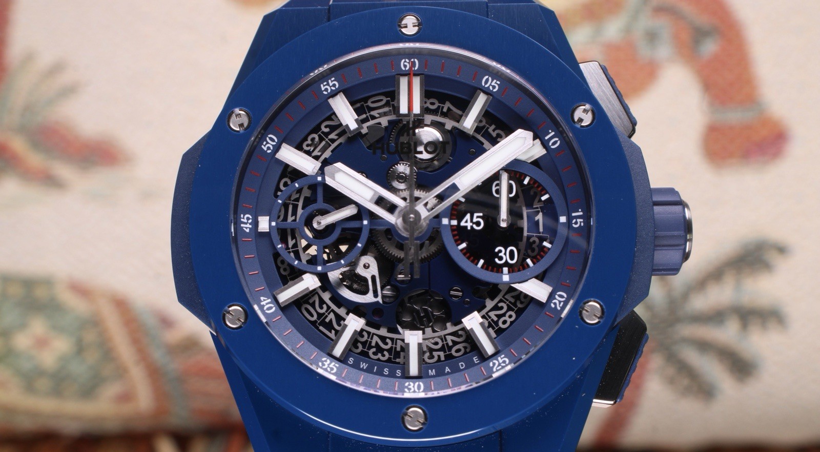 Hublot Big Bang Integrated Blue Ceramic 42mm Integral Unworn LNIB 451.EX.5123.EX