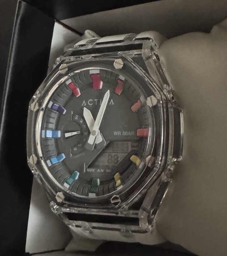Activa X Invicta Men’s Digital Watch 44.2mm White Multicolor ACW2100-003