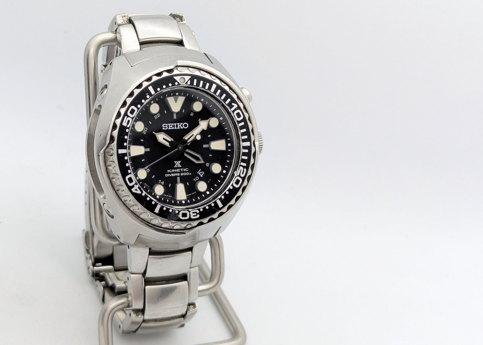 Seiko Prospex SUN019 Kinetic GMT Diver 200M Black Sapphire 5M85 | Runs Strong