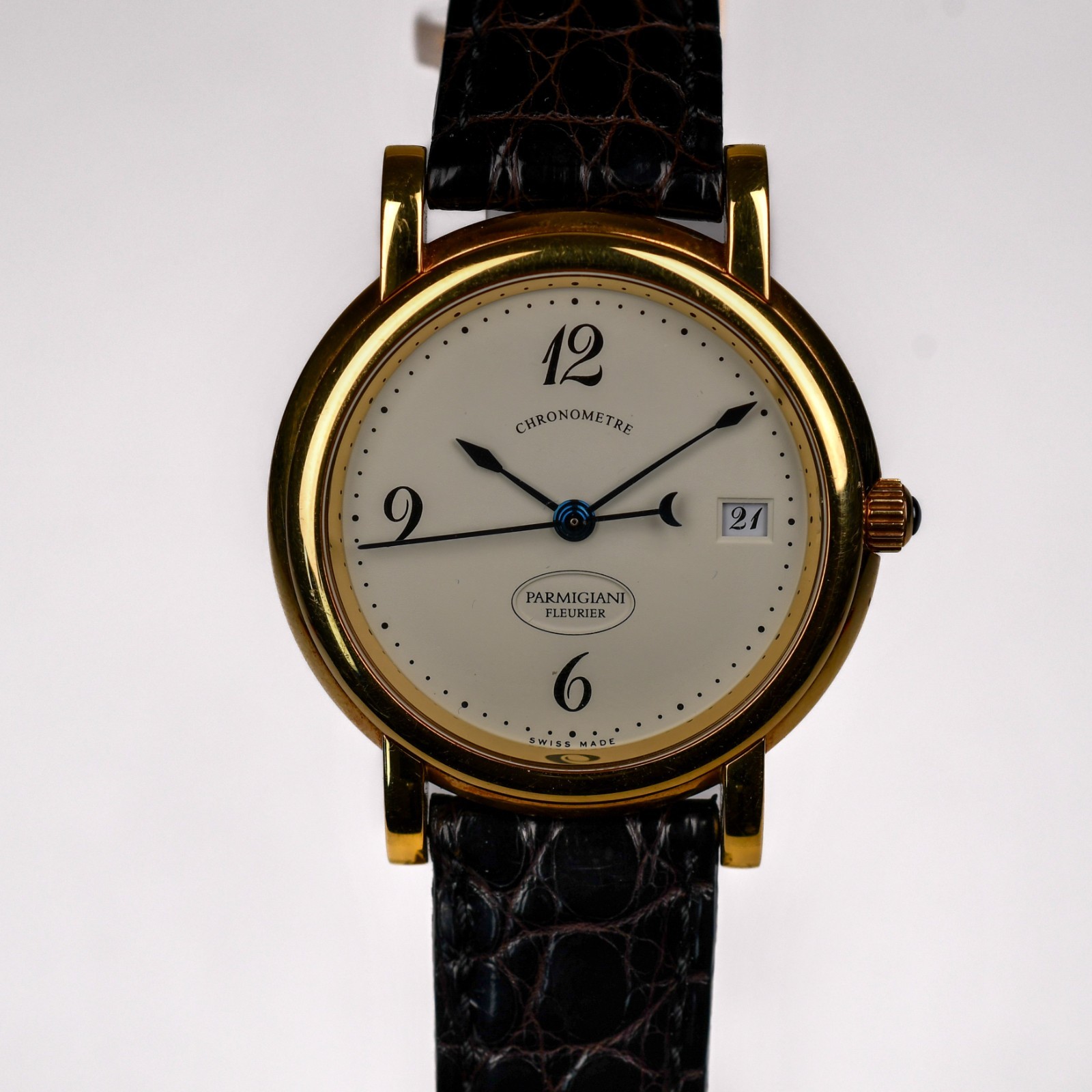 Parmigiani Fleurier Basica 18k Rose Gold 37mm Ref C04440 Automatic Cal PF340