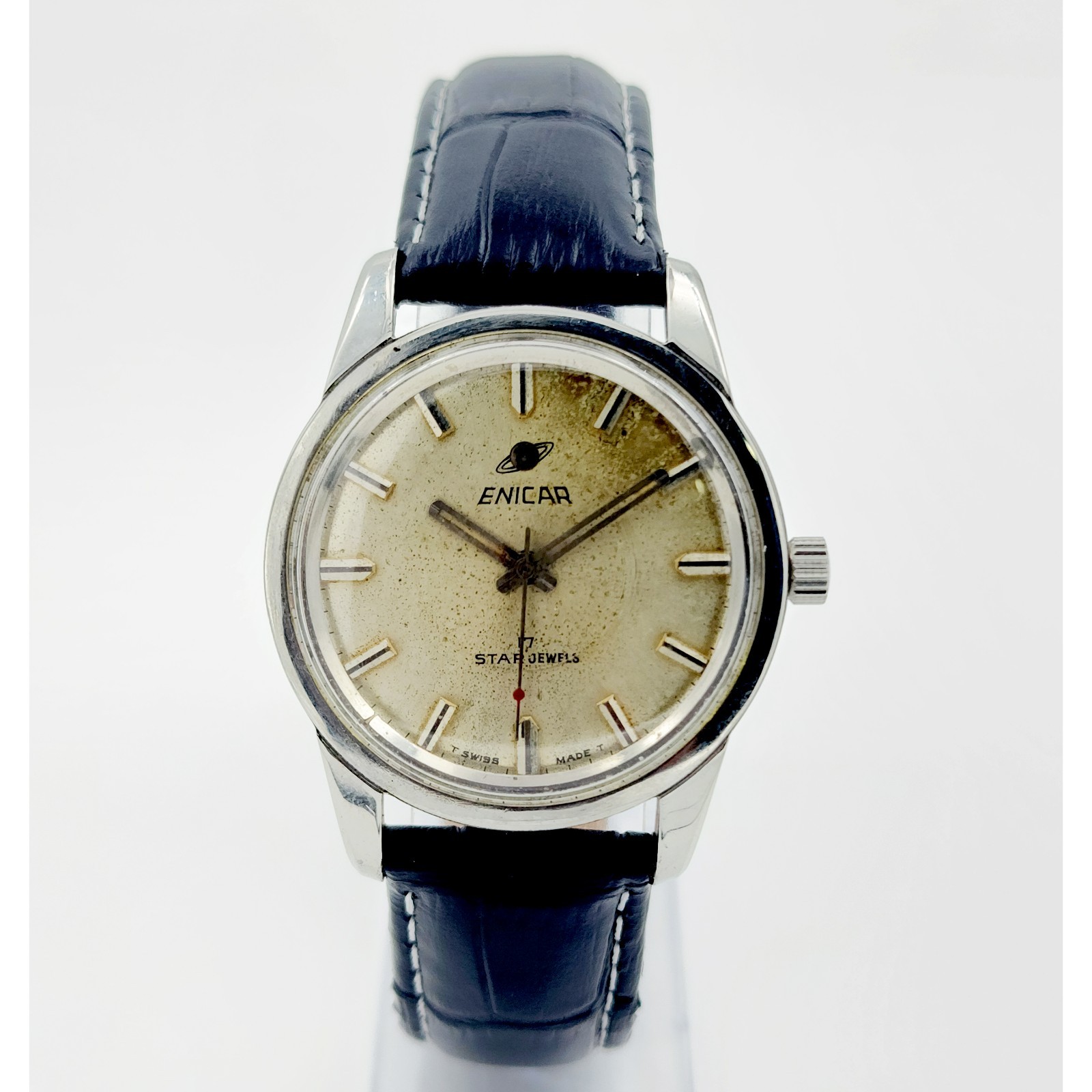 Vintage ENICAR 17 Jewels Incabloc Swiss Mechanical Watch | Men’s Manual Wind