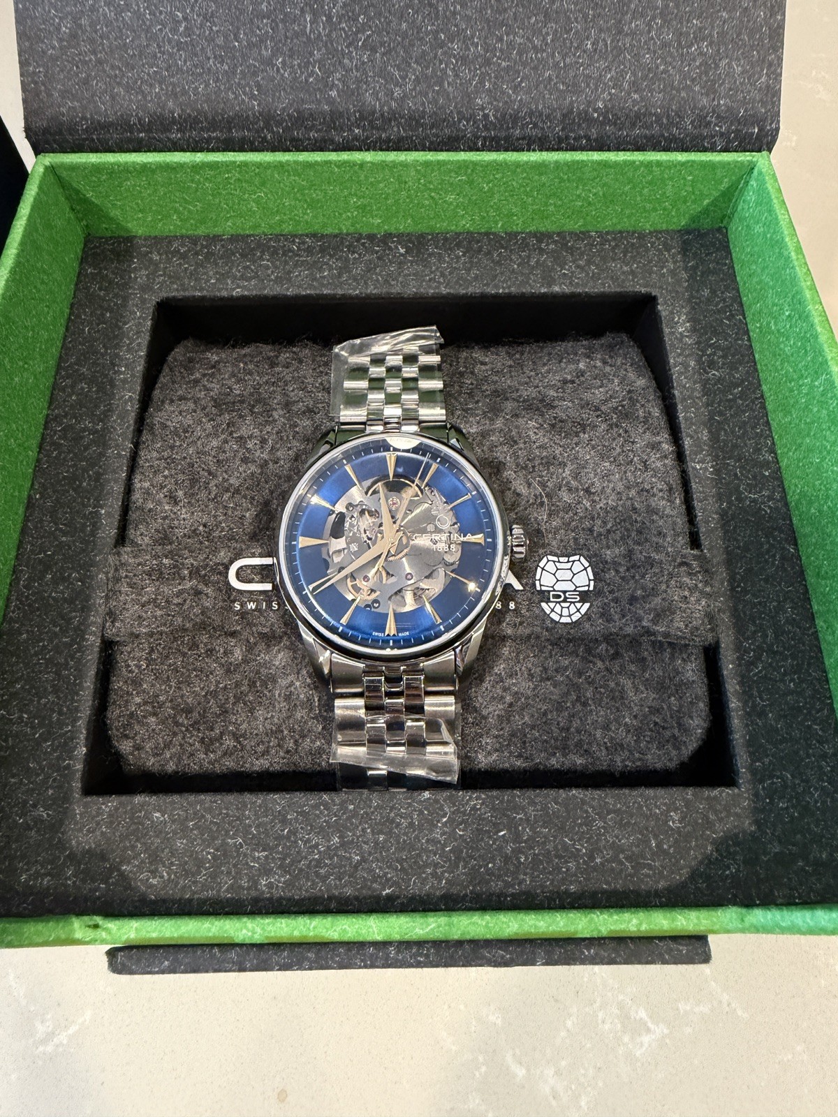 DS-1 Skeleton blue | Blue Dial Wristwatch C0299071104100 Box and Tags/ No Papers