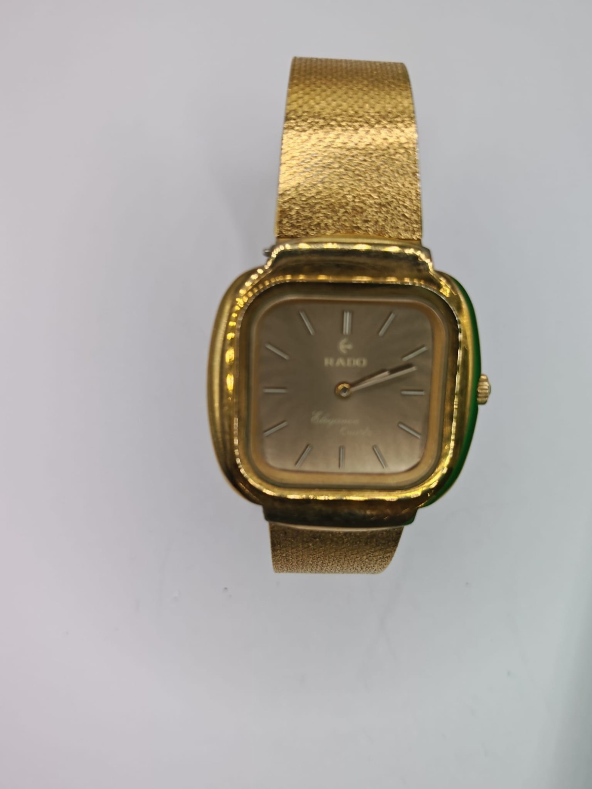 Vintage Rado Elegance Quartz Gold-Tone 36mm Watch Parts or Repair