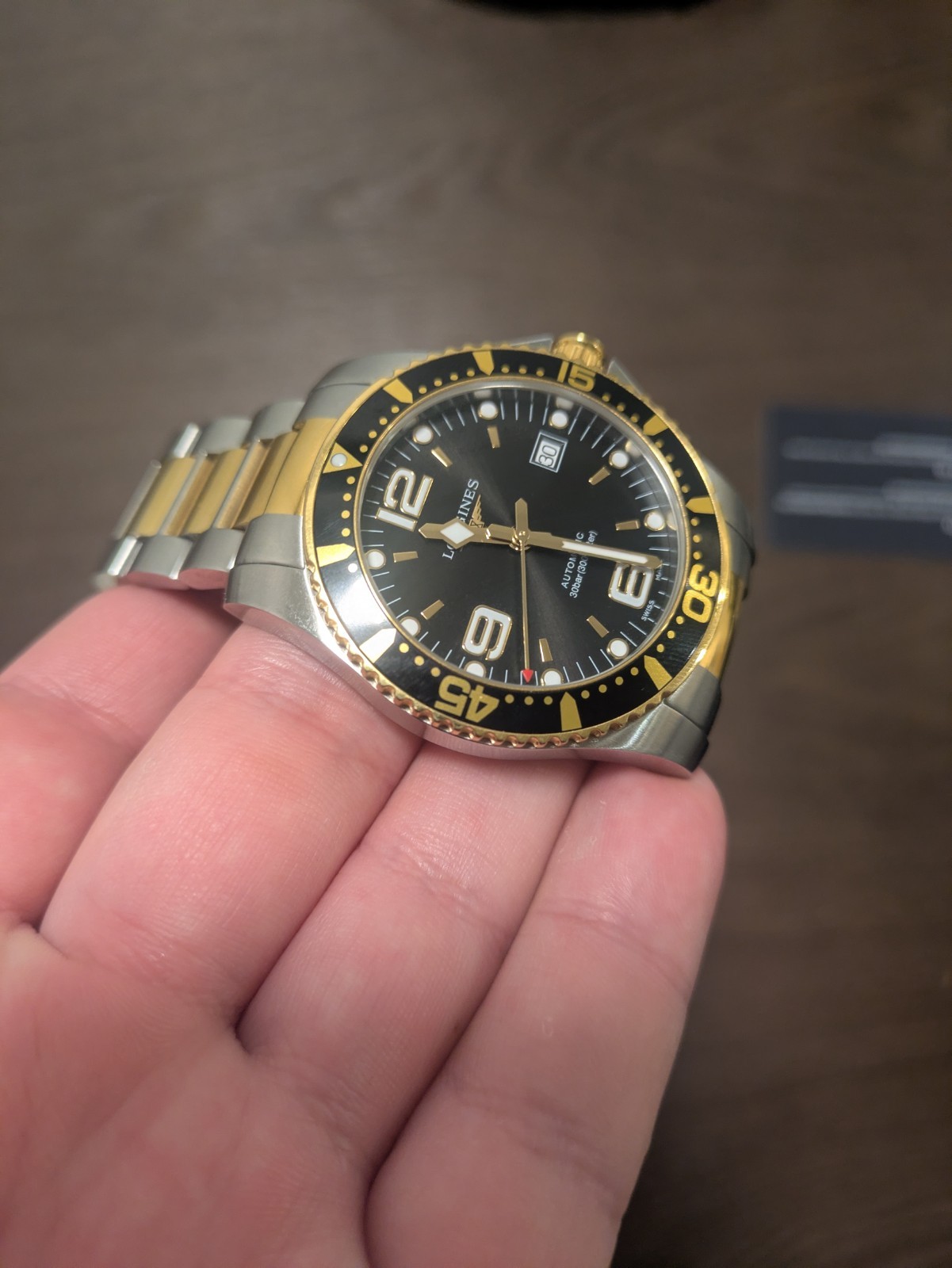 Longines HydroConquest Automatic Two-Tone Black Dial 41mm 300m L3.742.3.56.7
