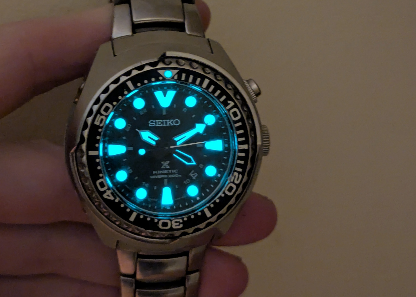 Seiko Prospex SUN019 Kinetic GMT Diver 200M Black Sapphire 5M85 | Runs Strong