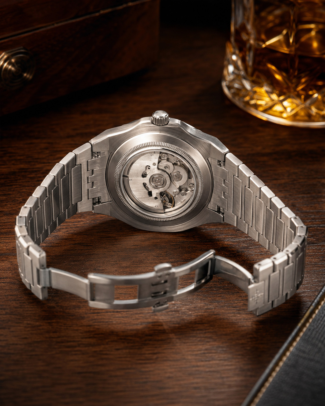 Nova Christian Chosen Custom Watch Blue Dial Steel Bracelet Date