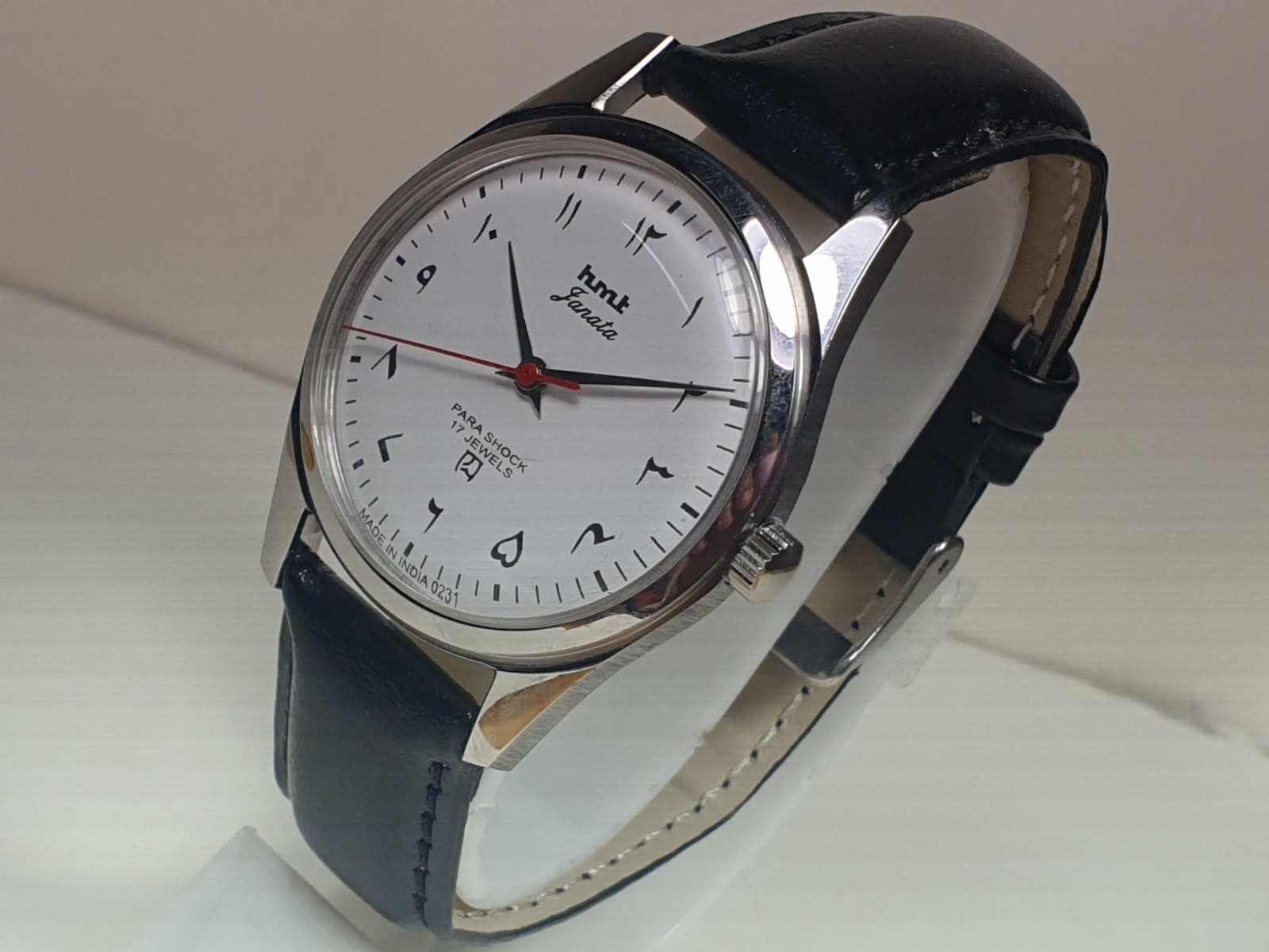 HAND WINDING VINTAGE HMT JANATA WHITE ARABIC DIAL MECHANICAL WATCH FOR MENS