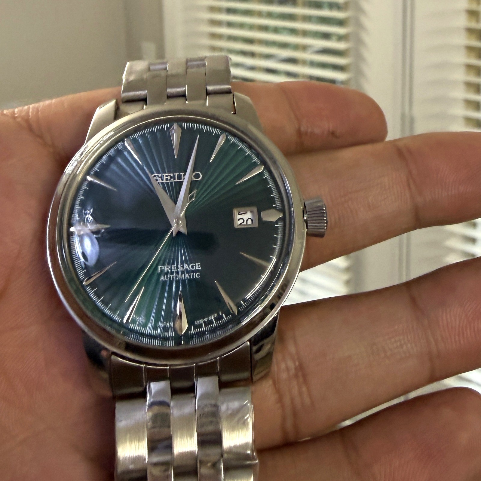 Seiko Presage Cocktail Time Mockingbird SRPE15 Green Dial 40.5mm Automatic Watch