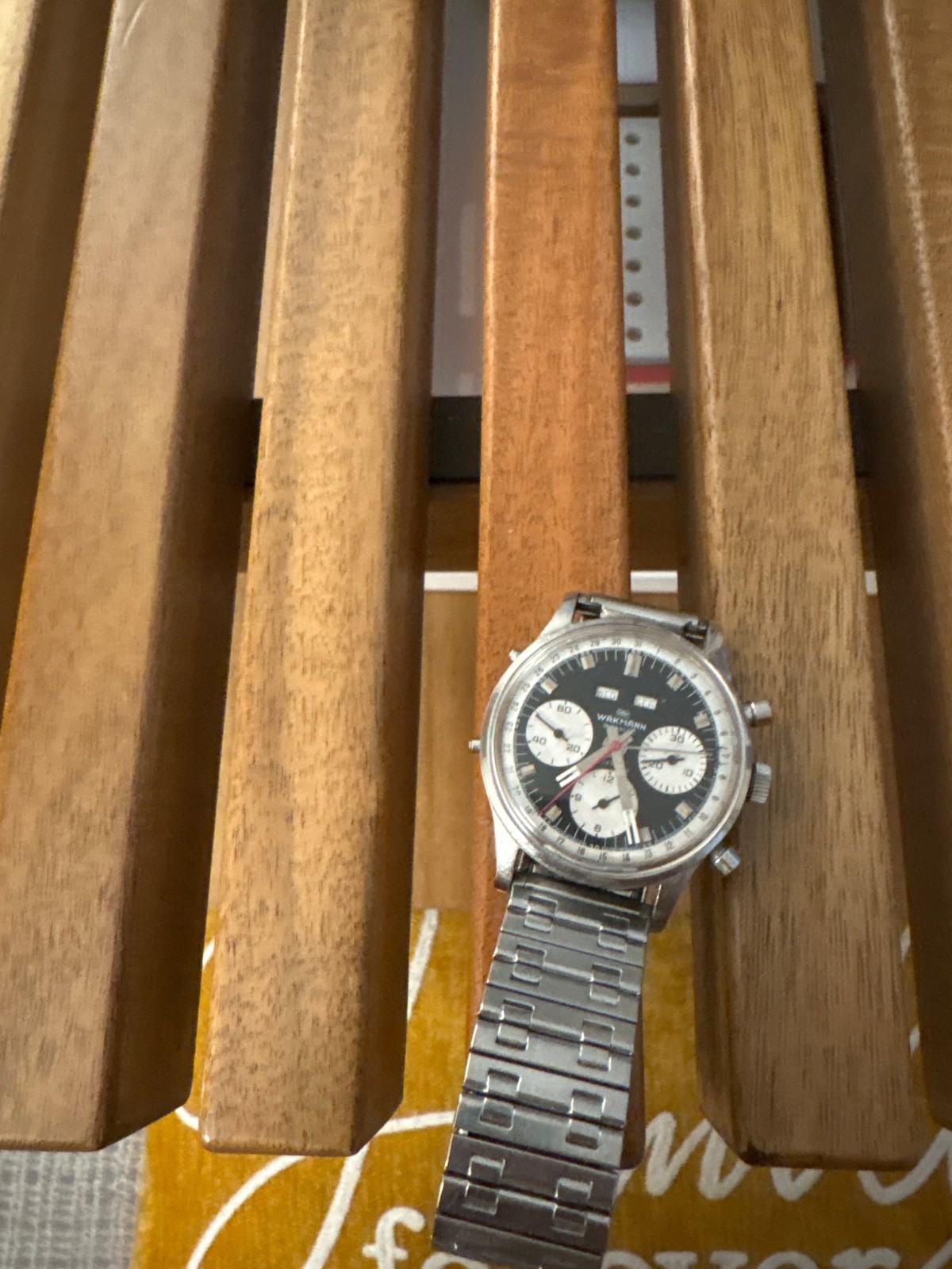Wakmann Stainless Steel Gigandet Triple Calendar Chronograph Ref. 1309 c. 1960’s