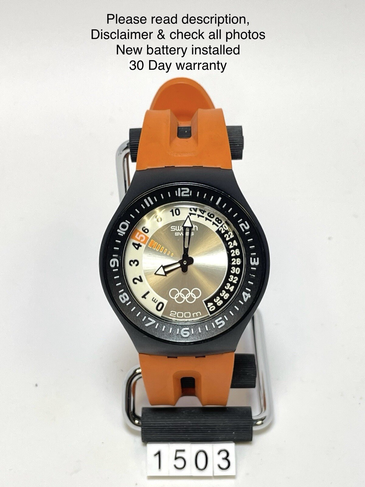 Rare Orange Swatch Fun Scuba Sugb103 Climbing Lobster Olympic Dive