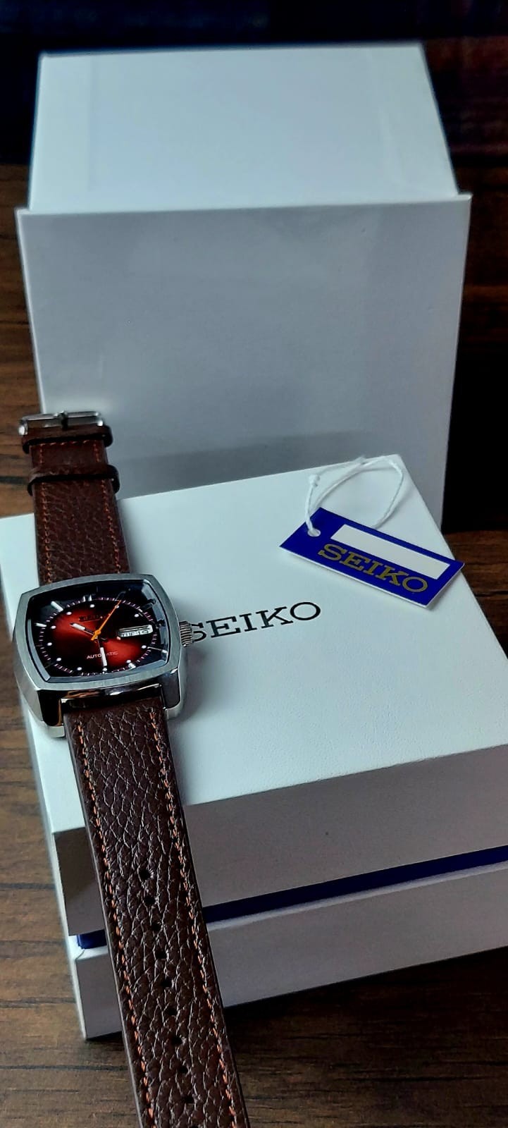 Seiko Recraft SNKP25 Automatic Men’s Watch – 7s26 – RED Sunbrust Dial