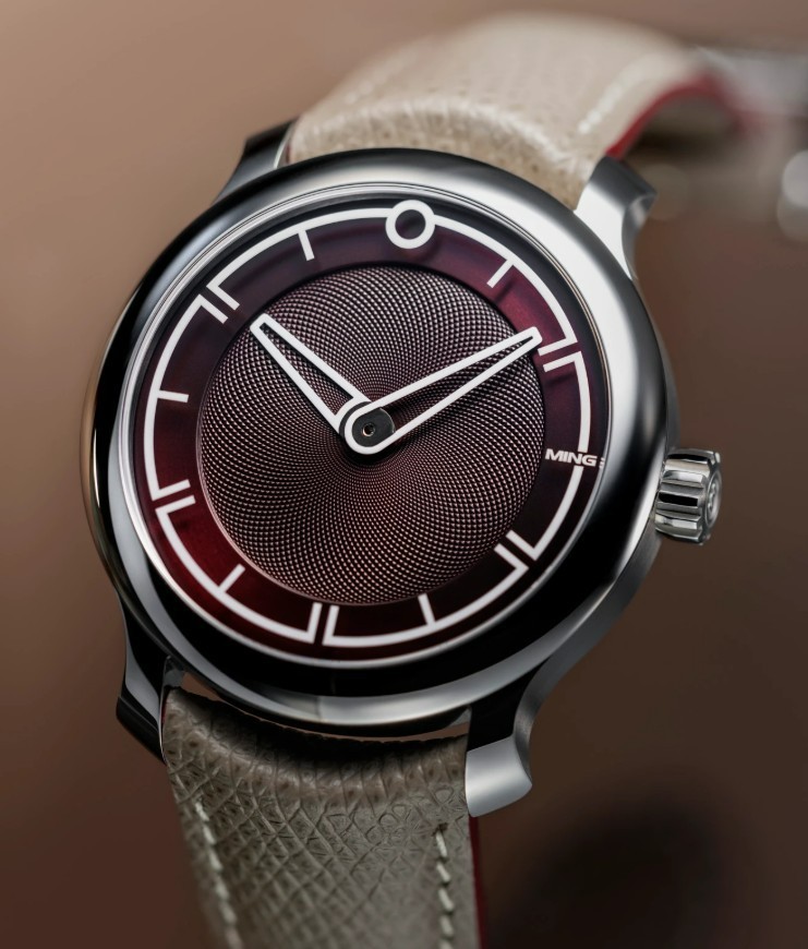 MING 17.09 Watch Burgundy Brand New and Never Worn condition Full Set