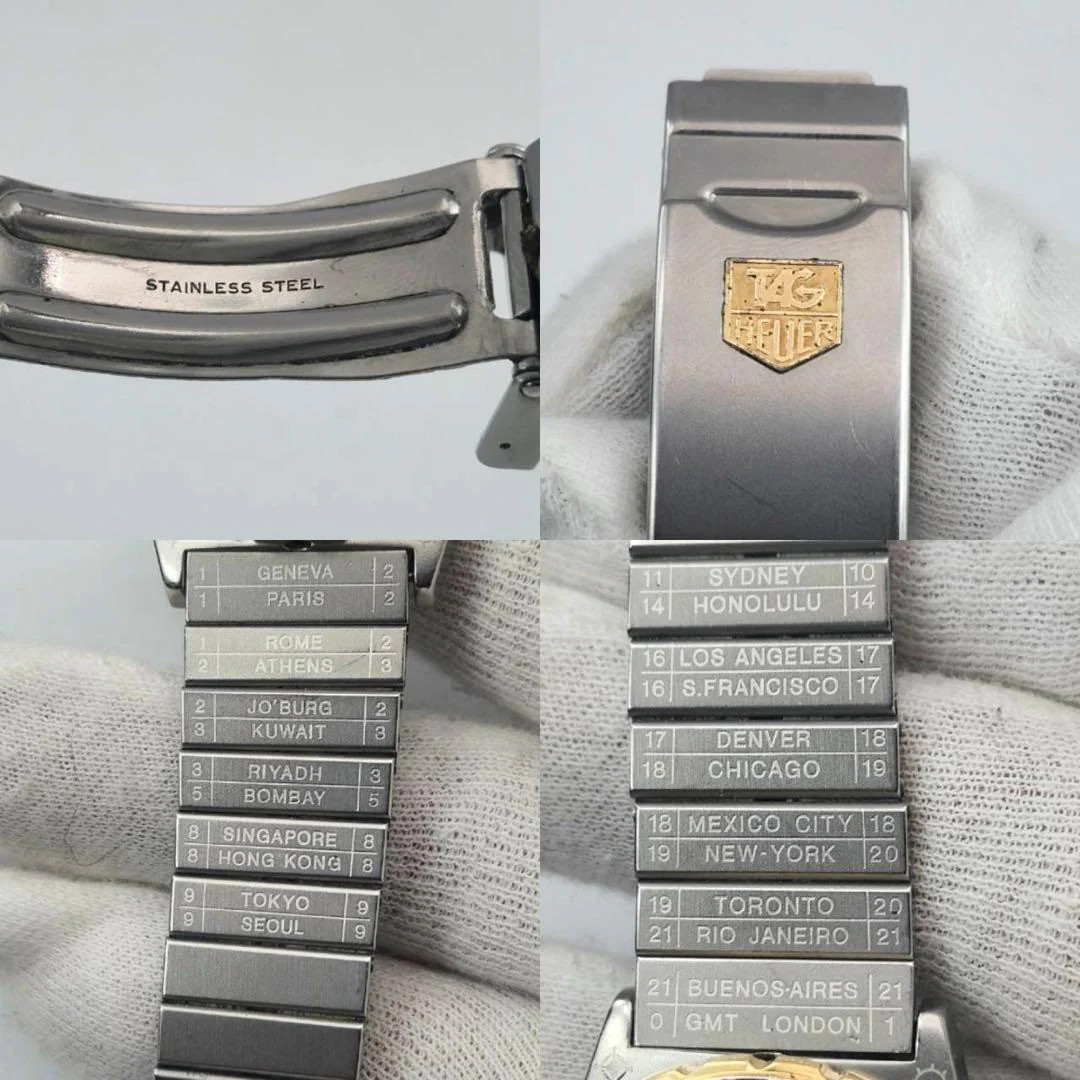 TAG Heuer Airline GMT 895.413 Quartz Stainless Steel 35mm Gold Dial