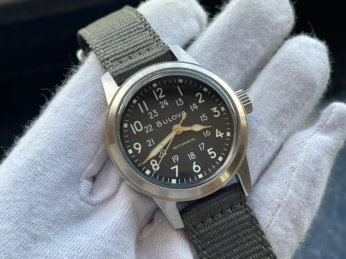 Bulova VWI Special Edition Black Dial Nylon Strap Hack Automatic Watch 96A259