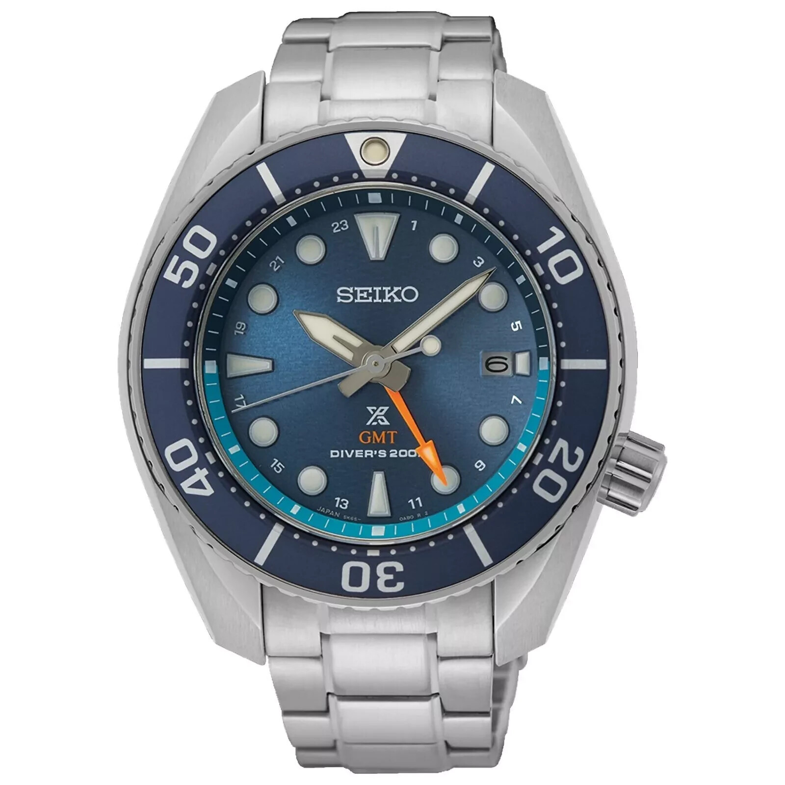 SEIKO Prospex SFK001J1 Sea SUMO Solar GMT Blue Dial Men’s Diver Watch WARRANTY