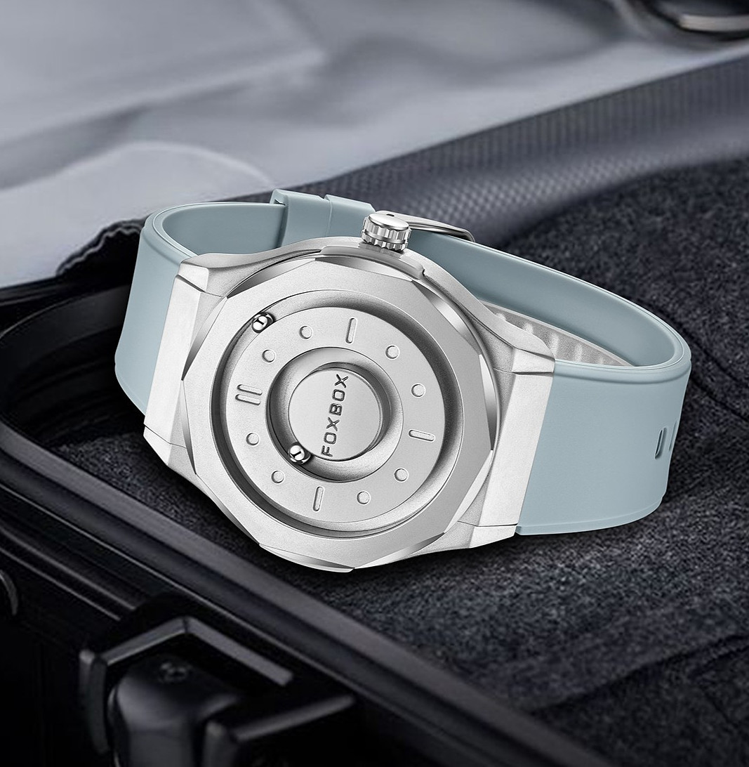 LIGE Men Watch Quartz Scrolling Bead Magne 3ATM Waterproof Man Wristwatch Gift