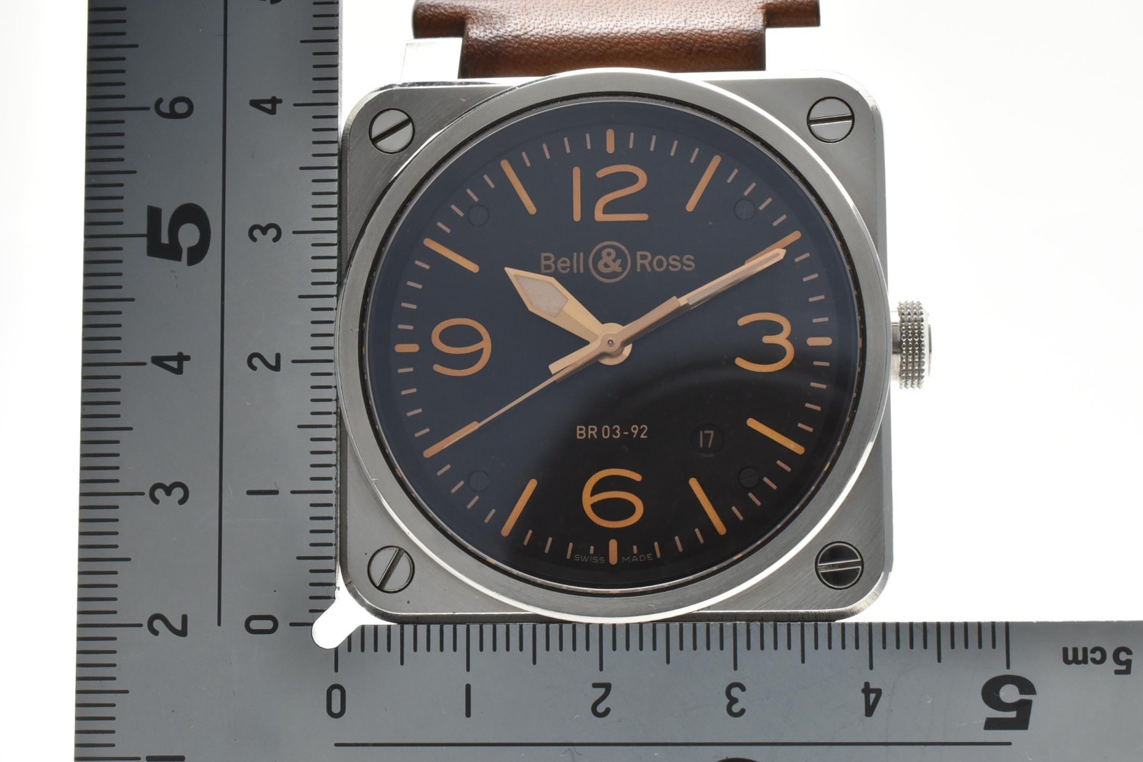 [N MINT] Bell & Ross Golden Heritage BR03-92 Goldenheri-Ca Auto Black Dial Watch