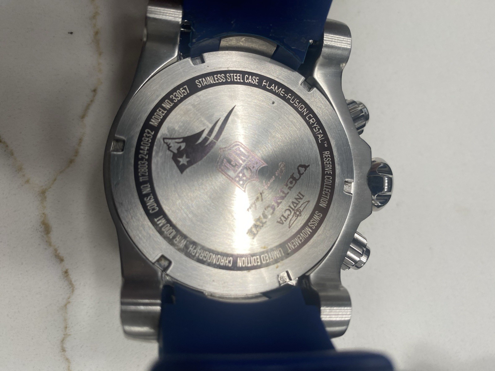 Invicta NFL New England Patriots Blue/Silver Men’s Watch – 33057