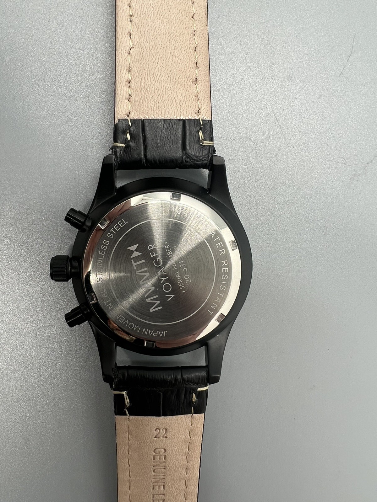MVMT By Movado Voyager Chronograph Watch Men Matte Black Date 42mm .