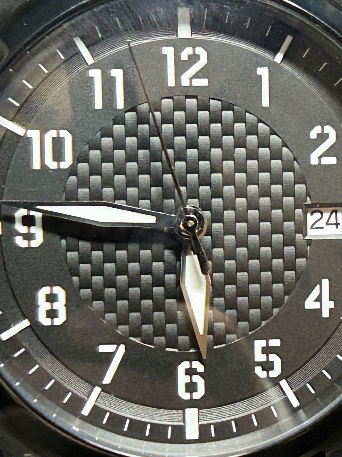 Sevin Pilot’s Black Waffle & Black PVD Case Automatic Watch