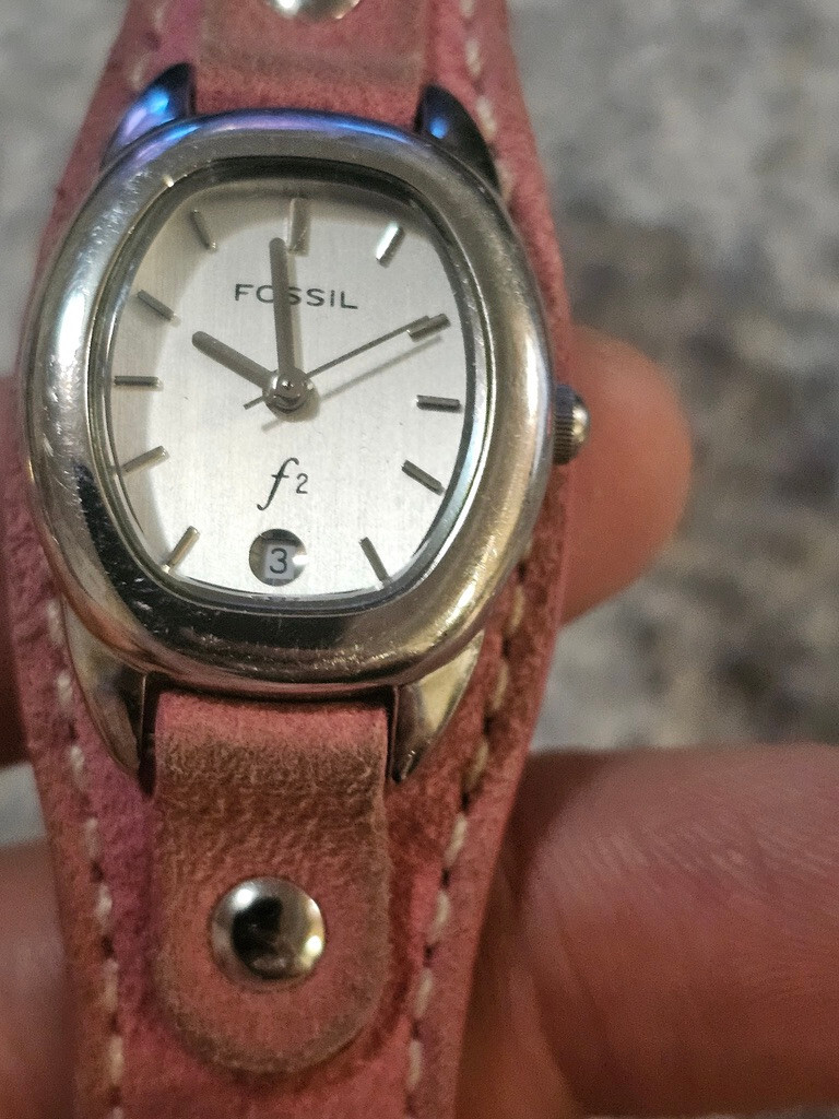 Fossil F2, Grey Dial, Leather Bund Band, Quartz, Ladies, ES-9931