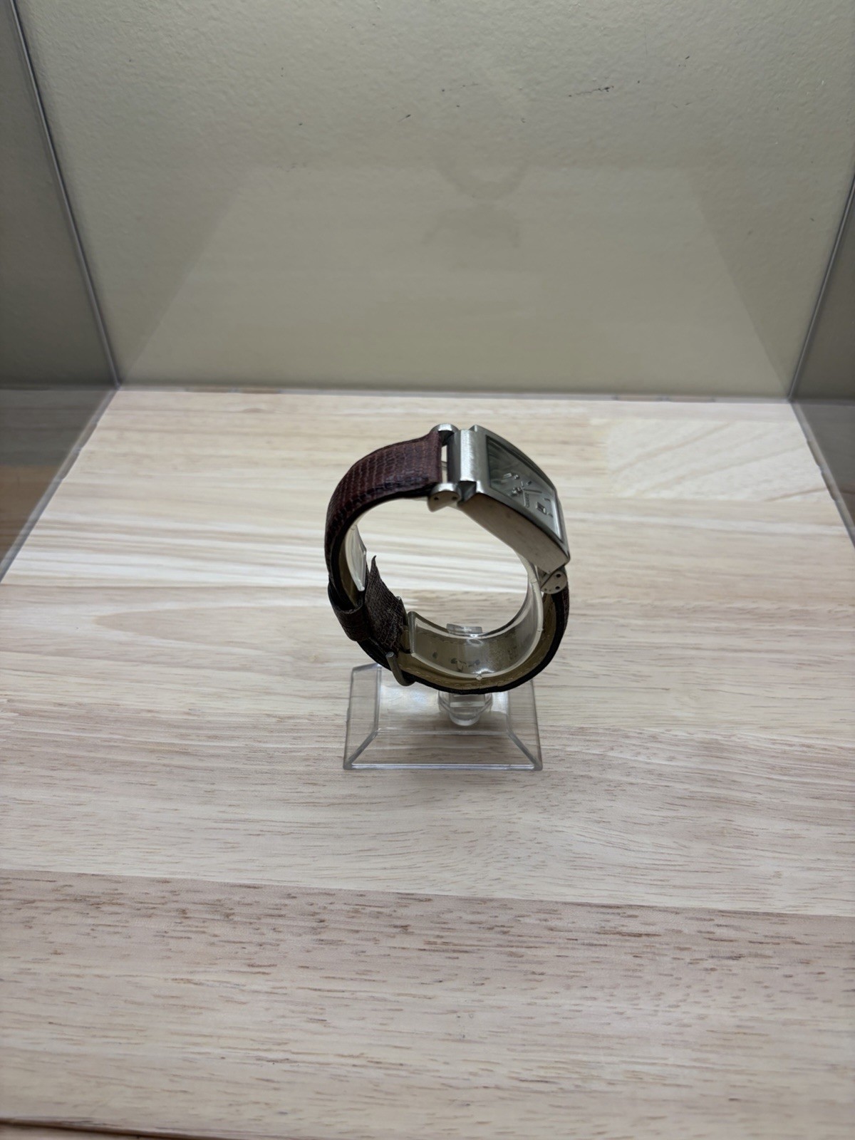 Benrus Quartz Tank | PIM264BR | Silver Dial | Date | Brown Leather Strap