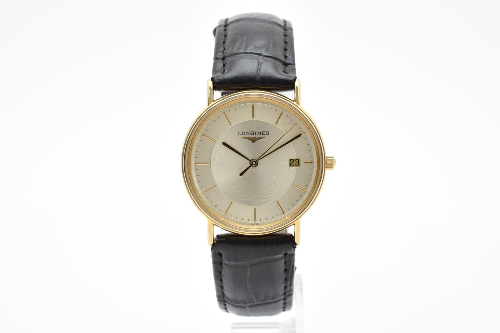 [Near MINT] Longines Grand Classic L4.720.2 Vintage Gold Dial Quartz Men’s Japan