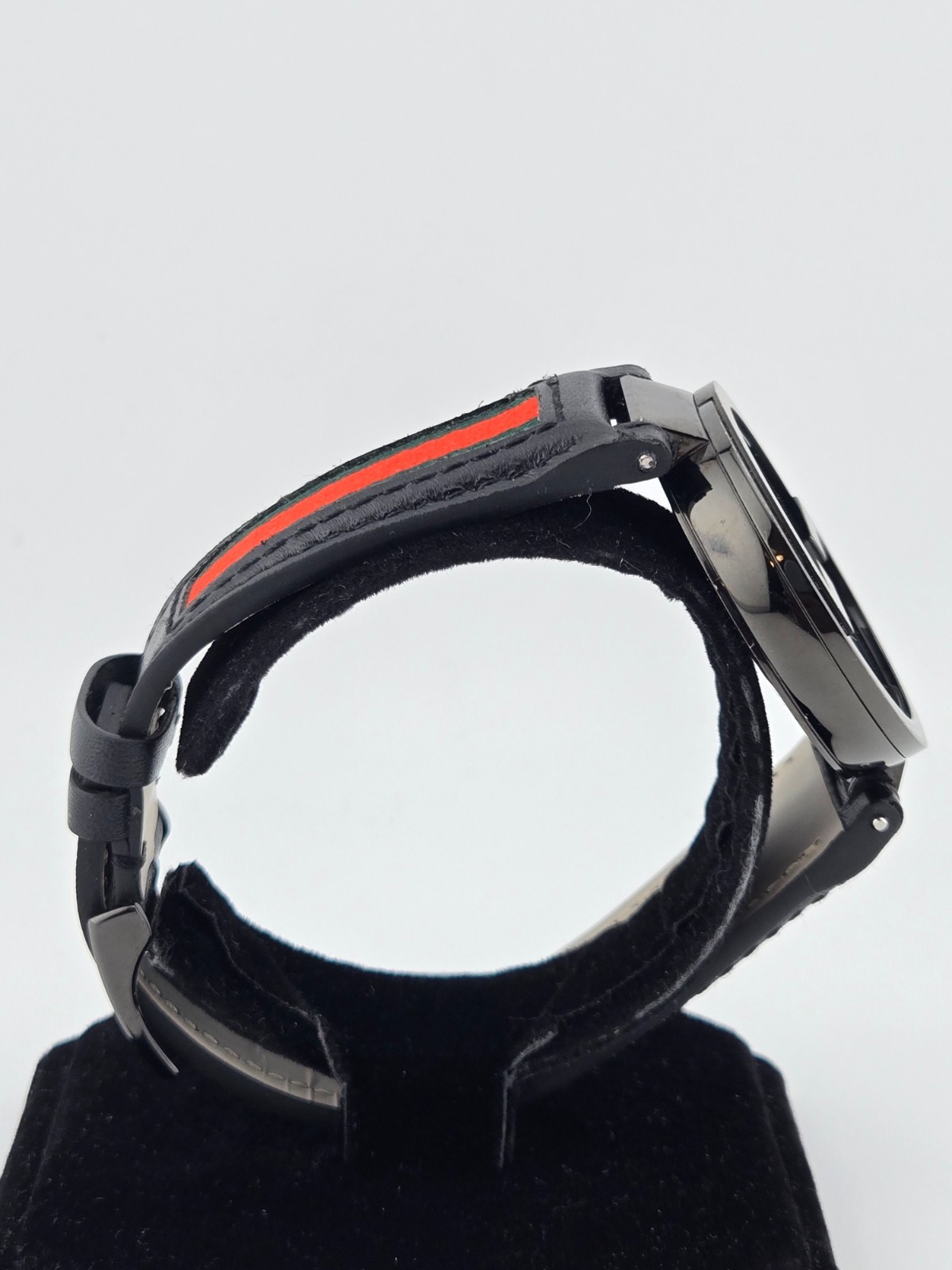 Gucci Interlocking GG Men’s Black Dial Multicolor Leather Strap Watch – YA133206