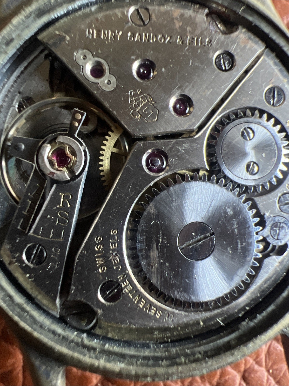 Vintage Men’s Sandoz Military Watch 17J Cal 200 30.5mm Running