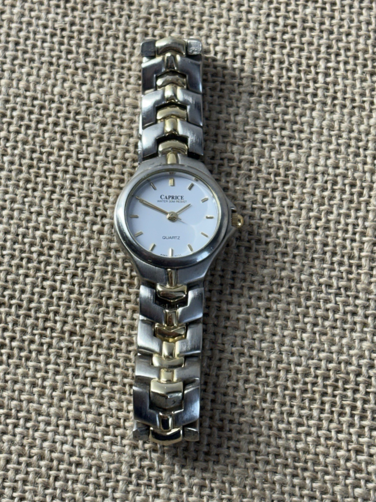 Caprice Ladies Quartz Watch Brushed Silver And Gold tone **new Battery