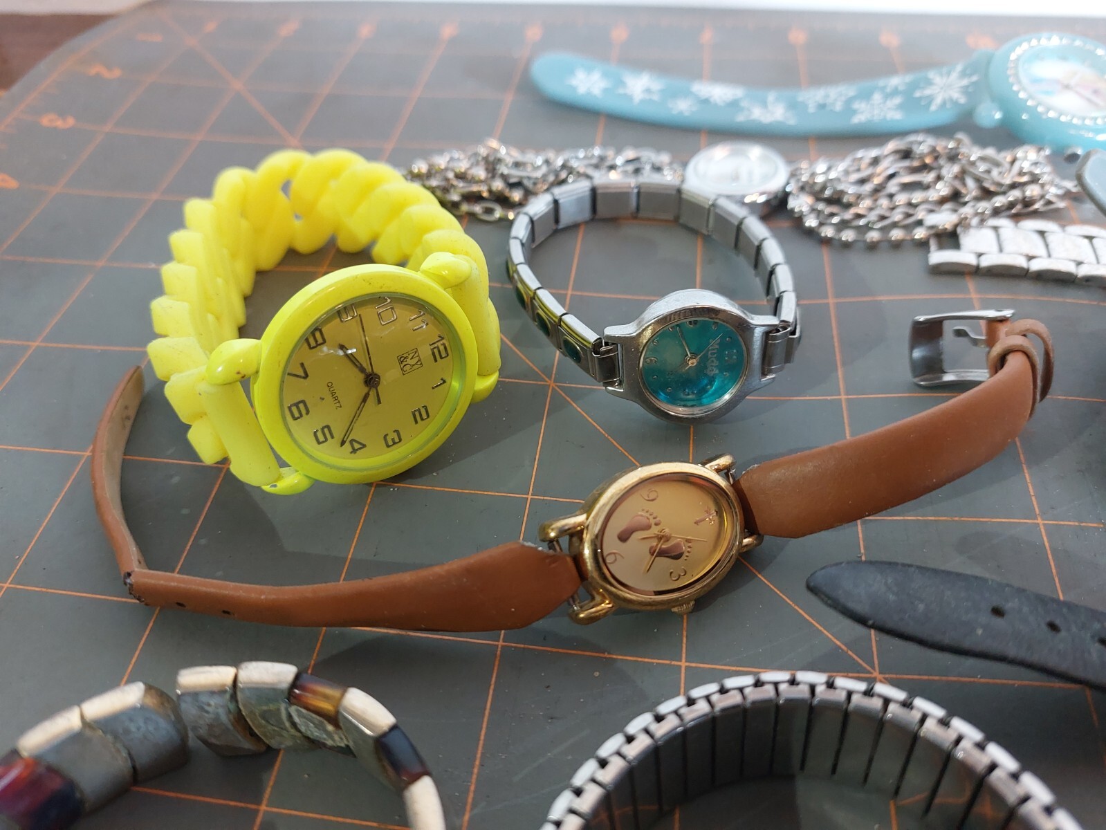Large Lot of Various Styles Fashion Watches Untested Need Batteries Geneva Anne