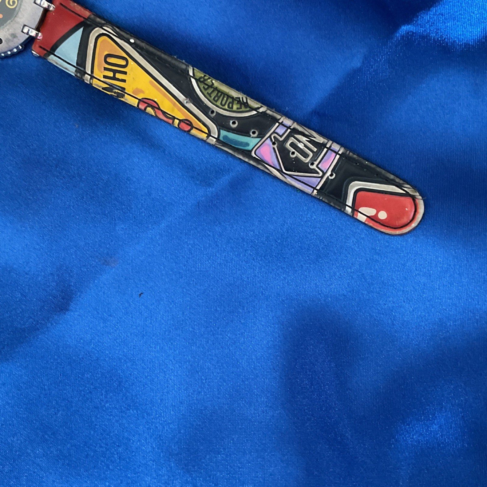 Vintage MELUX Pop Art Graphic Strap Watch – 1990’s Swiss/European