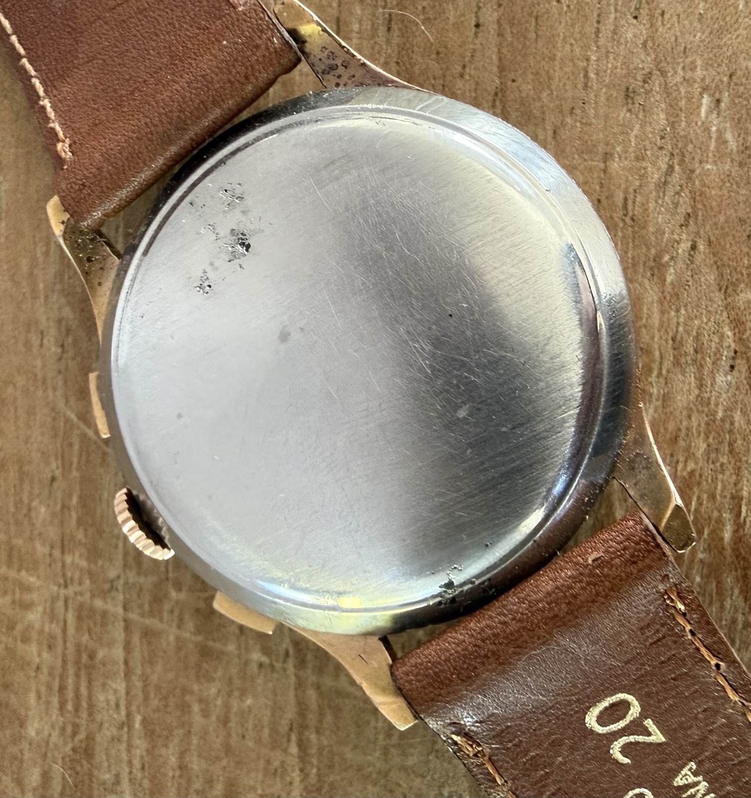 Vintage 1940s Sombol Chronograph Landeron Blue Telemeter Tachymeter Watch